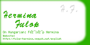 hermina fulop business card